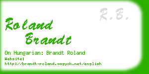 roland brandt business card